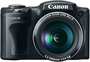 Canon PowerShot SX500 IS 16.0 MP Digital Camera with 30x Wide-Angle Optical Image Stabilized Zoom and 3.0-Inch LCD (Black) (OLD MODEL)