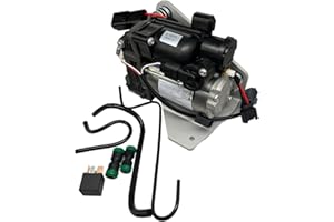 HOAVEED LR072537 Air Suspension Compressor Pump and Relay Compatible with 2005-2009 Land Rover Discovery LR3 2010-2016 LR4, 05-2013 Range Rover Sport L320 Replace# LR061663, LR045251，LR015303 LR023964