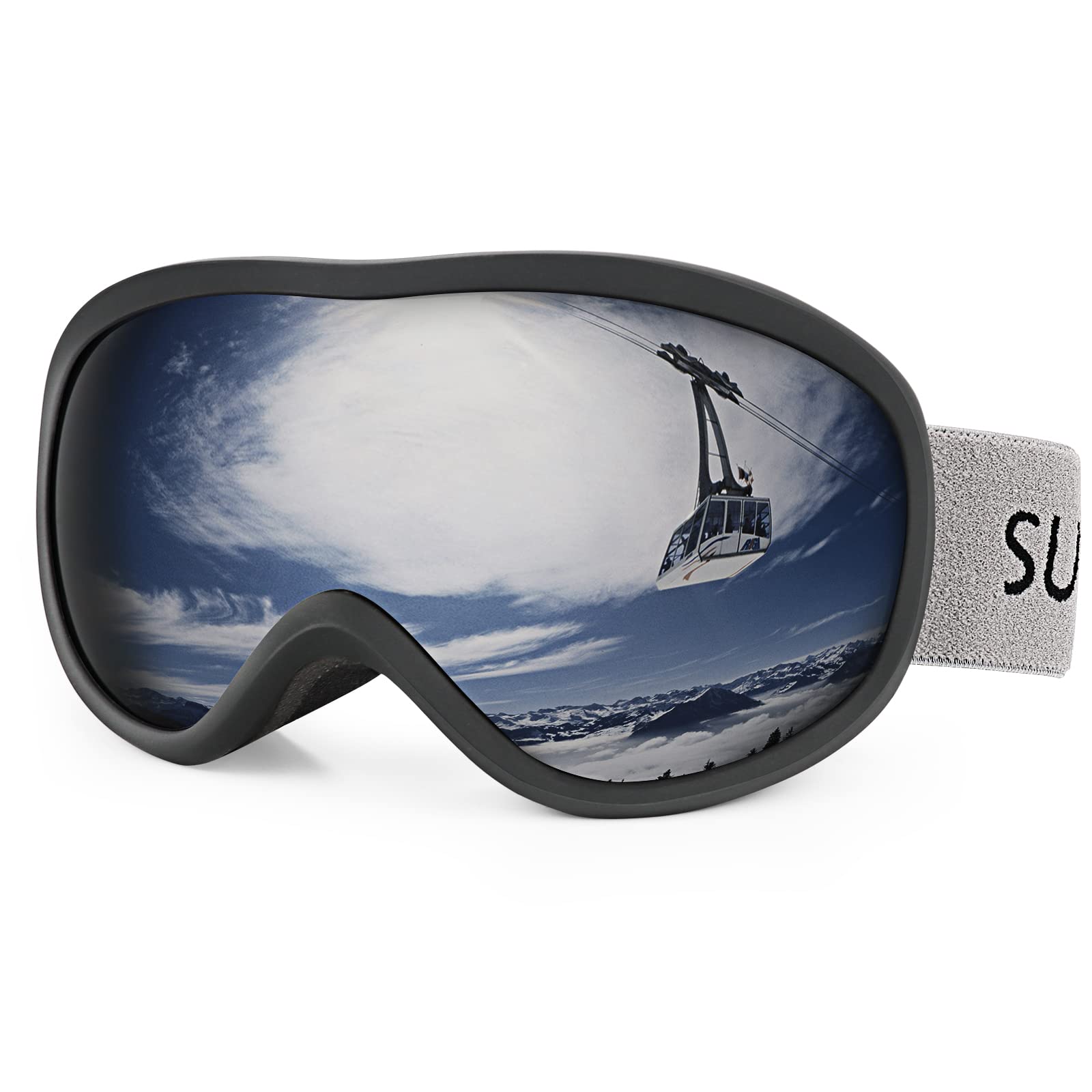 Supertrip Ski Goggles Womens Mens,Anti-fog Anti-glare Skiing Snowboard goggles with 100% UV400 Protection,Helmet Compatible