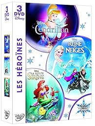 Coffret 3 DVD - Les héroïnes : La Reine des neiges + Cendrillon + La petite sirène - Pack