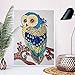 DIY 5D Special Shape Diamond Painting by Number Kit Crystal Rhinestone Round Drill Picture Art Craft Home Wall Decor 12x16In Golden Blue Owl