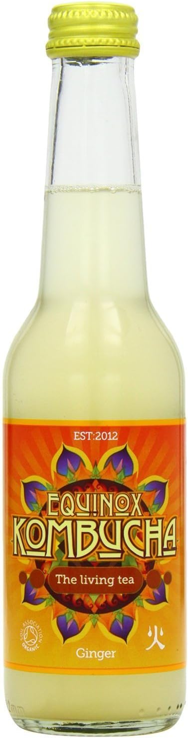 Equinox Kombucha Ginger (275Ml) Gluten Free Organic Added Sugar Vegan