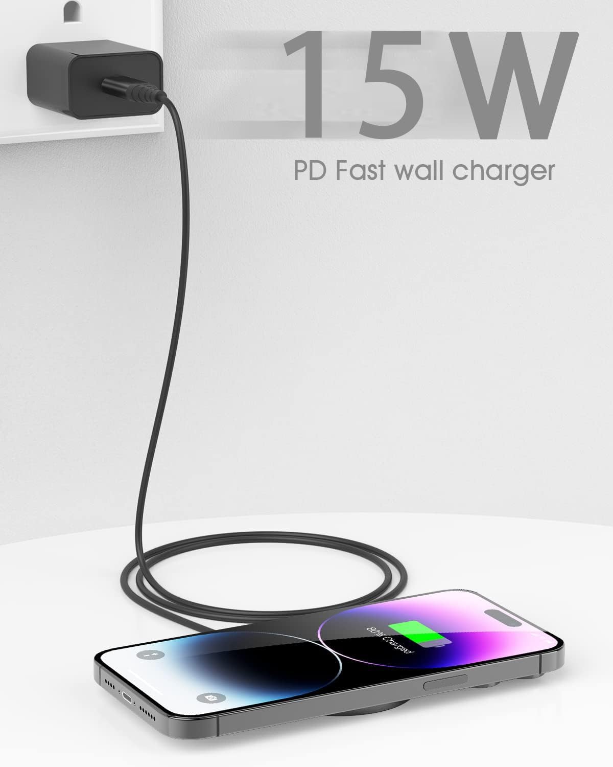 Mag-Safe Charger for iPhone Charging Station, Magnetic Charging Station Inductive Wireless Charging Pad Compatible with iPhone 16 15 14 13 12 Series and AirPods 4 3 2 Pro