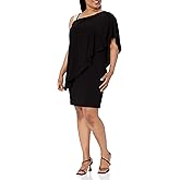 R&M Richards Womens One Shoulder Short Cocktail Dress