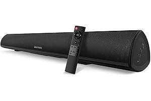 BYL 100Watt 40 Inch Soundbar, BESTISAN Sound Bar Wireless and Wired Audio Bluetooth 5.0 TV Speakers with HDMI-ARC Function (2023 Beef UP Version, DSP Audio, Bass Adjustable, Wall Mountable)