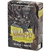 Dragon Shield | Japanese Size Card Matte Sleeves | 60 CT - Smooth &amp; Tough Premium TCG Sleeves - Compatible with Yu-Gi-Oh, Naruto, Cardfight &amp; Vanguard | Black