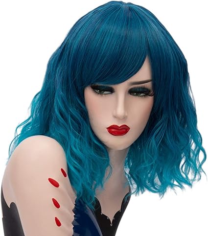 Perruque Cheveux Courts Bouclés Femme Perruque De Gradient