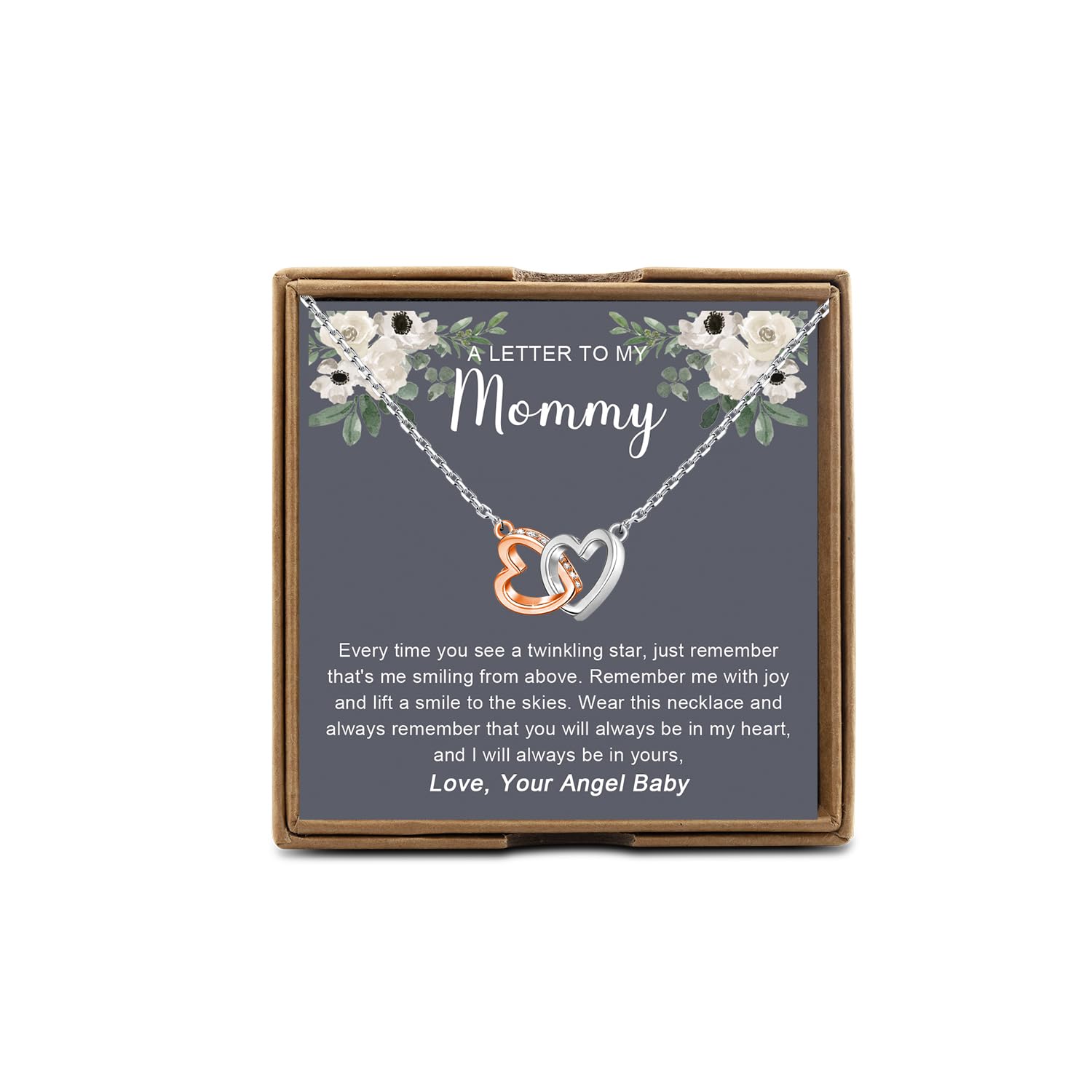 PYOUL Loss of Baby Sympathy Gifts, Miscarriage Necklace, Loss Bereavement Necklace for Mothers, Losing Child Gift, Sympathy Gift for Women Mother Mom (Letter To My Mummy N)