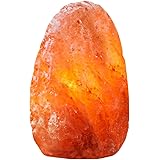 Himalayan Glow Naked Salt lamp (3-5 lbs), Best as Desk Lamp with Dimmer Switch by WBM