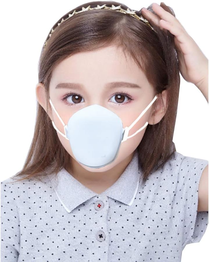 DESITA Electric Dust Mask, N95 Respirator with Activated Carbon Filter,Automatic Fresh Air Purifying Dustproof Mask for Pollen,Allergy,Dust,Exhaust Gas,PM2.5 for Kids