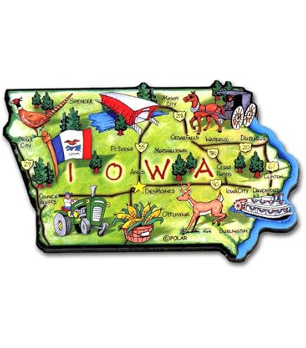 Magnete Frigorifero Nebraska Mappa E Bandiera | Souvenir USA In Resina PVC | Collezionismo E Decorazione
