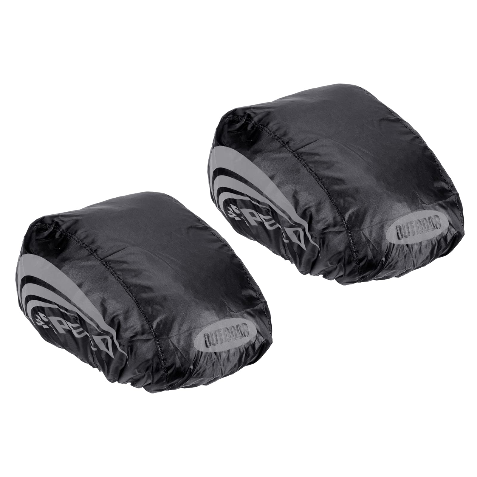 PATIKIL Bike Helmet Cover, 2 Pack Motorcycle Helmet Rain Covers Waterproof Bicycle Helmets Covers with Reflective Strip for Road Cycling, Black