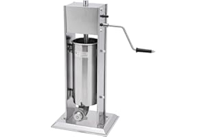 QEUSULIO Commercial Manual Churros Maker, 1.32 Gal Stainless Steel Countertop Latin Fruit Machine, Vertical Churro Machine with 3 Dies & 4 Nozzles for Home Restaurants Cafeterias Bakeries