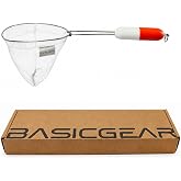 BasicGear Minnow Dip Net, 12 in, Micro Mesh for Bait Bucket | Bait Net with Soft 1mm Micro Mesh, Compact Live Bait Net for Minnows, Shiners, Shrimp, Livewell, Bait Tank and Bait Bucket
