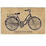 DII Natural Coir Fiber, 18x30 Entry Way Outdoor Door Mat with Non Slip Backing-Bicycle