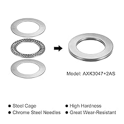 uxcell AXK3047 Thrust Needle Roller Bearings with