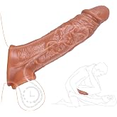 Sleeve Extender Flesh 10 inch New Soft Brown Sleeve Extender Sheath for Men Male Enhancement Extension Sleeve Soft Brown Sleeve Extender Sheath for Enhancement Extension WG0M