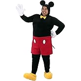 Mens Plus Size Mickey Mouse Halloween Costume | Adult Disney Mascot Complete Costume for Themed Parties