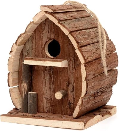 CKB LTD Bird Nesting Box House Wooden Hanging Nest Box 16x14x20cm