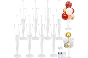 FENXYO 8 Pack Balloon Stand Kits, Balloon Sticks Holder with Base for Table Baby Shower Gender Reveal Graduation Birthday Wedding Anniversary Party Decorations