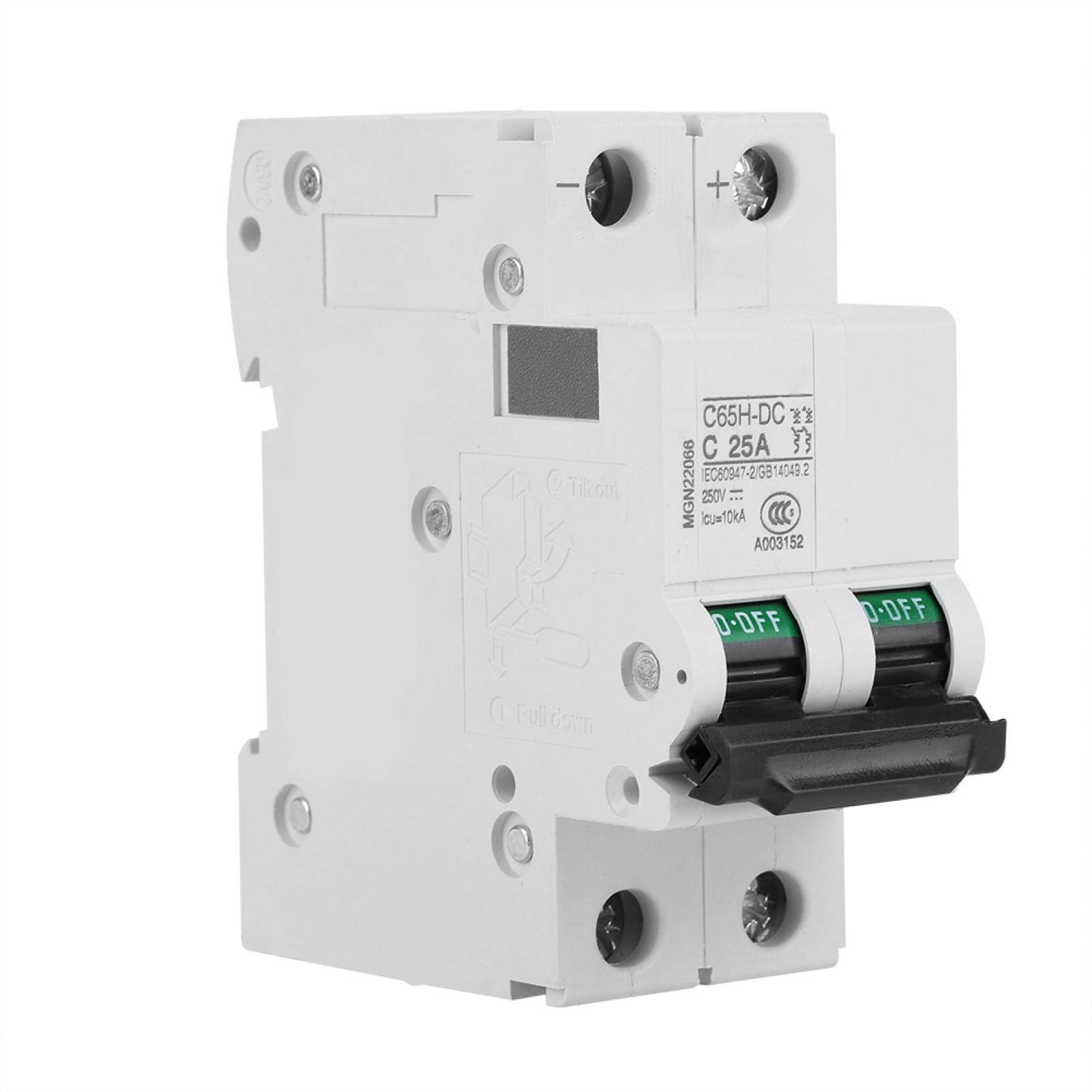 2P 250V Low-Voltage DC Miniature Circuit Breaker for Solar Panels Grid System, Wind and Solar Hybrid System(40A)