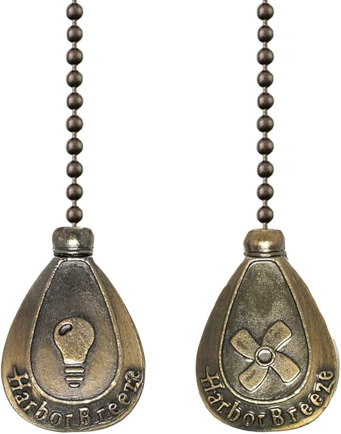Ceiling Fan Pull Chains, 2 Pieces Light Bulb & Fan Shaped