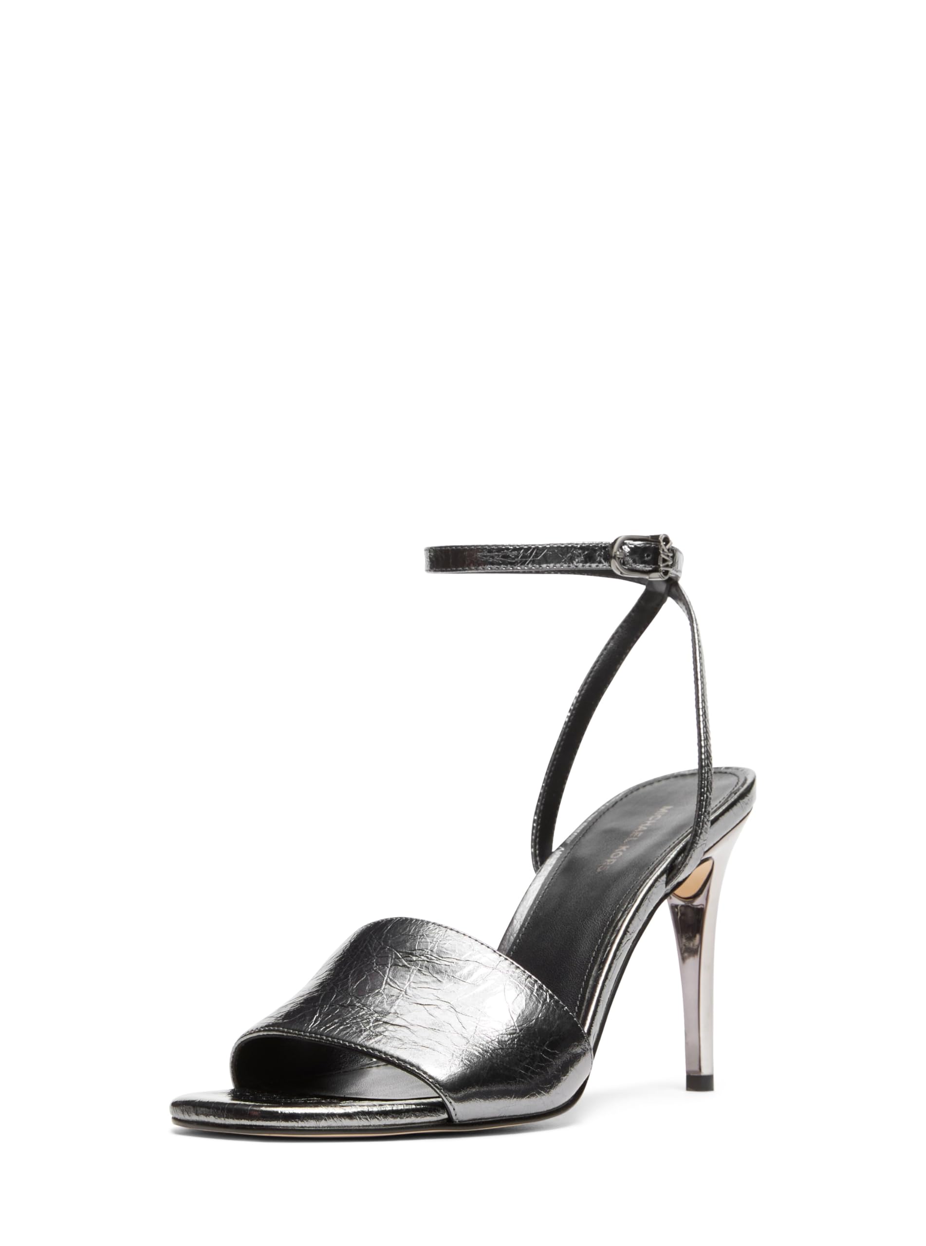 Michael Kors Women’s Elyse Heeled Sandal, Gunmetal, 5.5