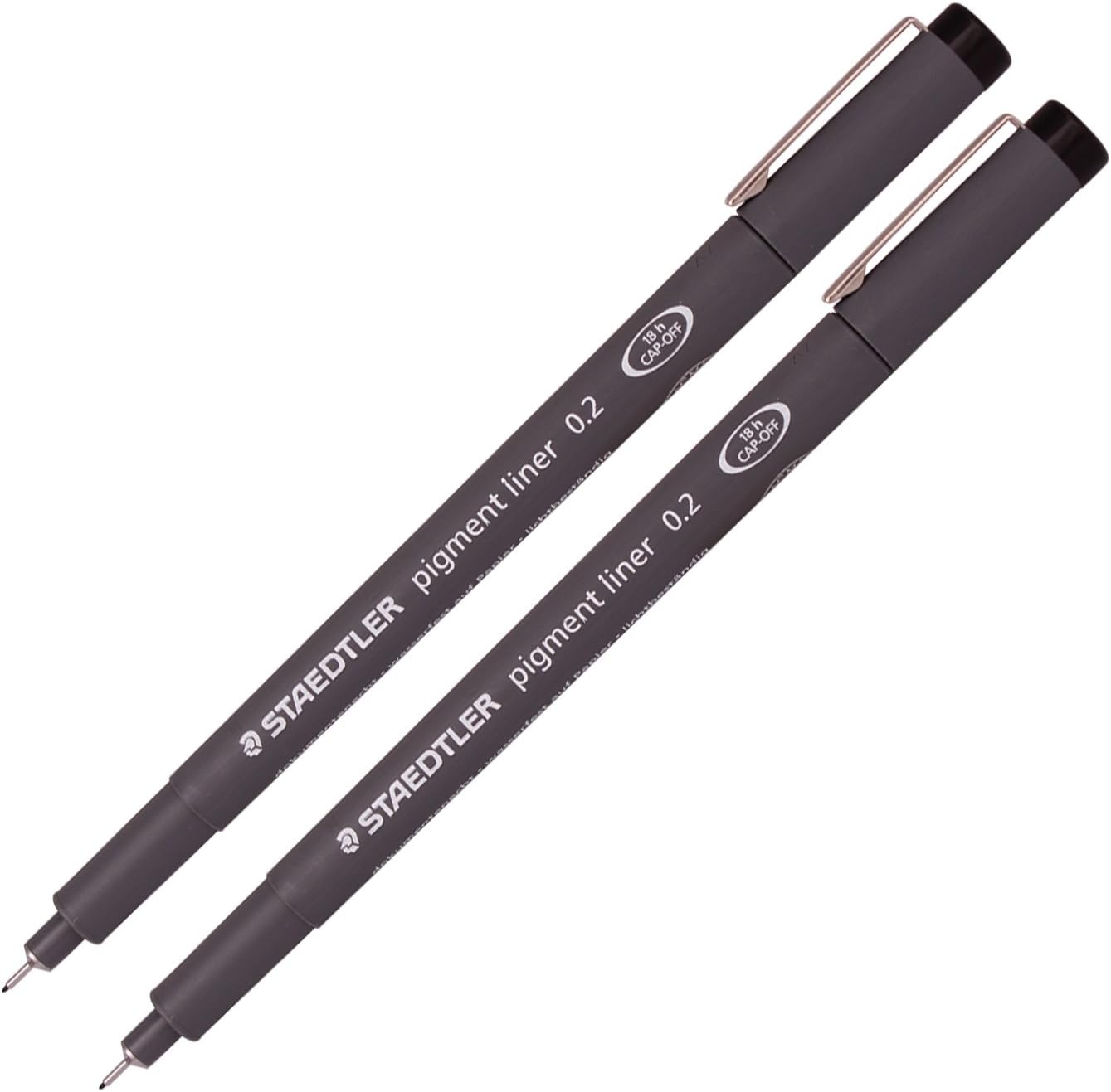 STAEDTLER PIGMENT LINER 0.2 mm BLACK INK [Pack of 2]