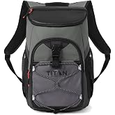 Titan 24 Can Backpack Cooler, Keeps Ice Up to 2 Days | Lightweight soft cooler, leak proof lining, adjustable padded straps, water and stain repellent exterior, for hiking, camping