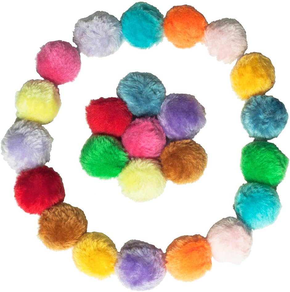 Fashion's Talk Cat Toys Furry Rattle Ball for Kitty 6 Pack : Pet Supplies