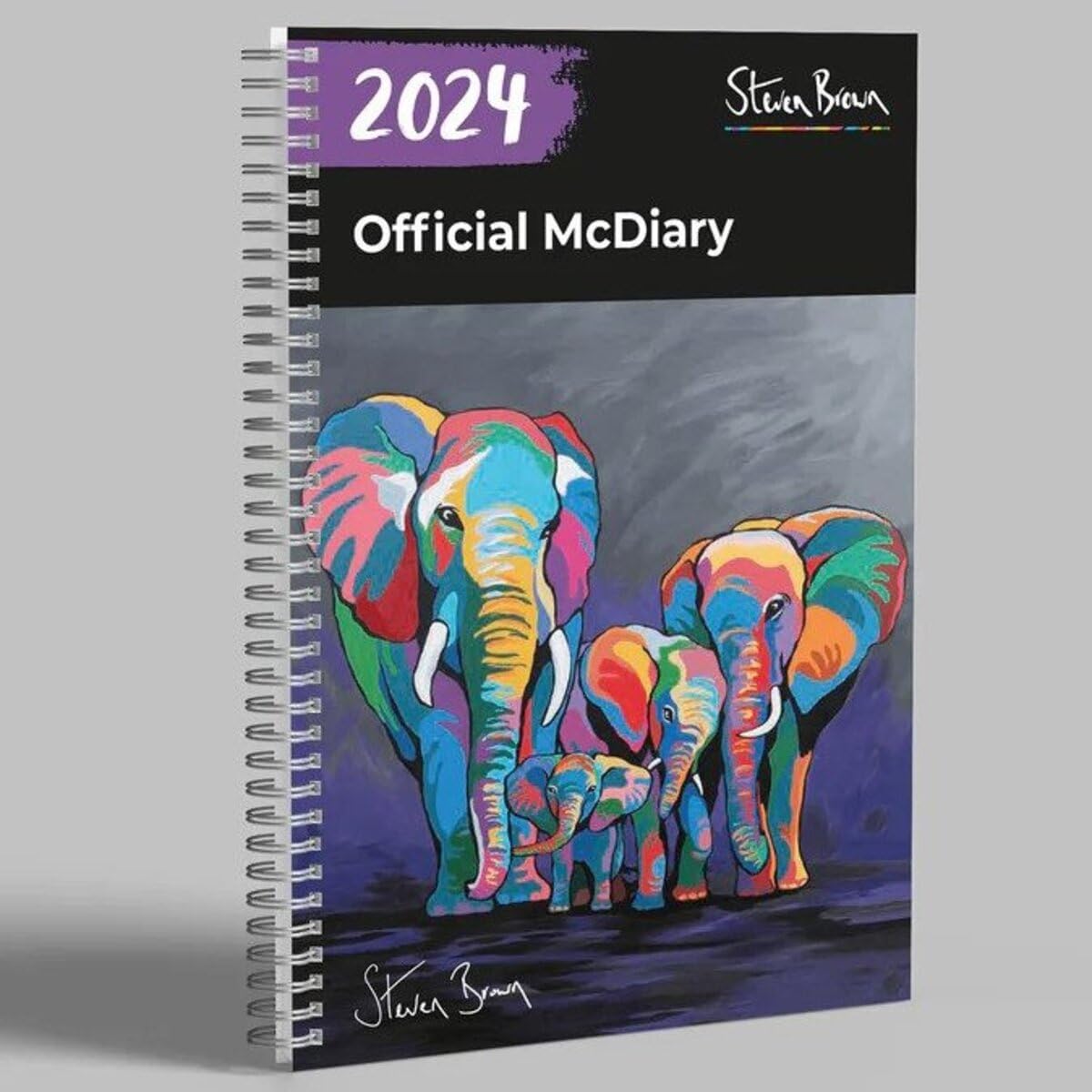 Steven Brown Art Allan & Jackie McZoo 2024 Week to View Diary - Wire Bound A5 Planner Diary