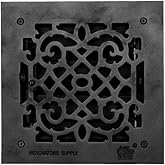 Renovators Supply Manufacturing Fits 8" x 8" Opening Victorian Floor Register - Heavy Duty Cast Aluminum Walkable Vent with A