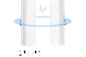 BURBIFRO Point to Point Starlink Internet Outdoor Long Range Transmission for Starlink Gen 3 Router, Starlink WiFi Extender, 5.8GHz 3KM 100Mbps with 16dBi High Gain Antenna, 2 Pack