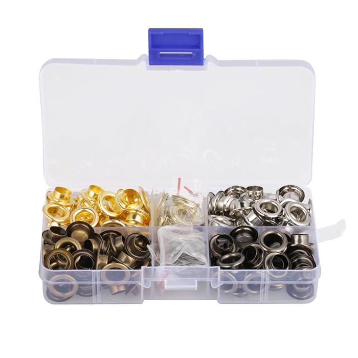 Buy Eyelet Grommet Set, 140sets/box 8mm Brass Eyelet Grommet with