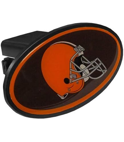 FANMATS 22550 Cleveland Browns Black Metal Hitch Cover