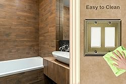 OKAWYC Double Decorator Light Switch Cover Belaire