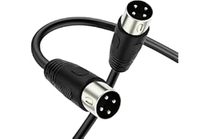 BSHTU 4 Pin DIN Male Plug Cable, 4-Pin Din Male to Male Speaker Extension Converter Adapter Cable Suitable for DVR Digital Vi