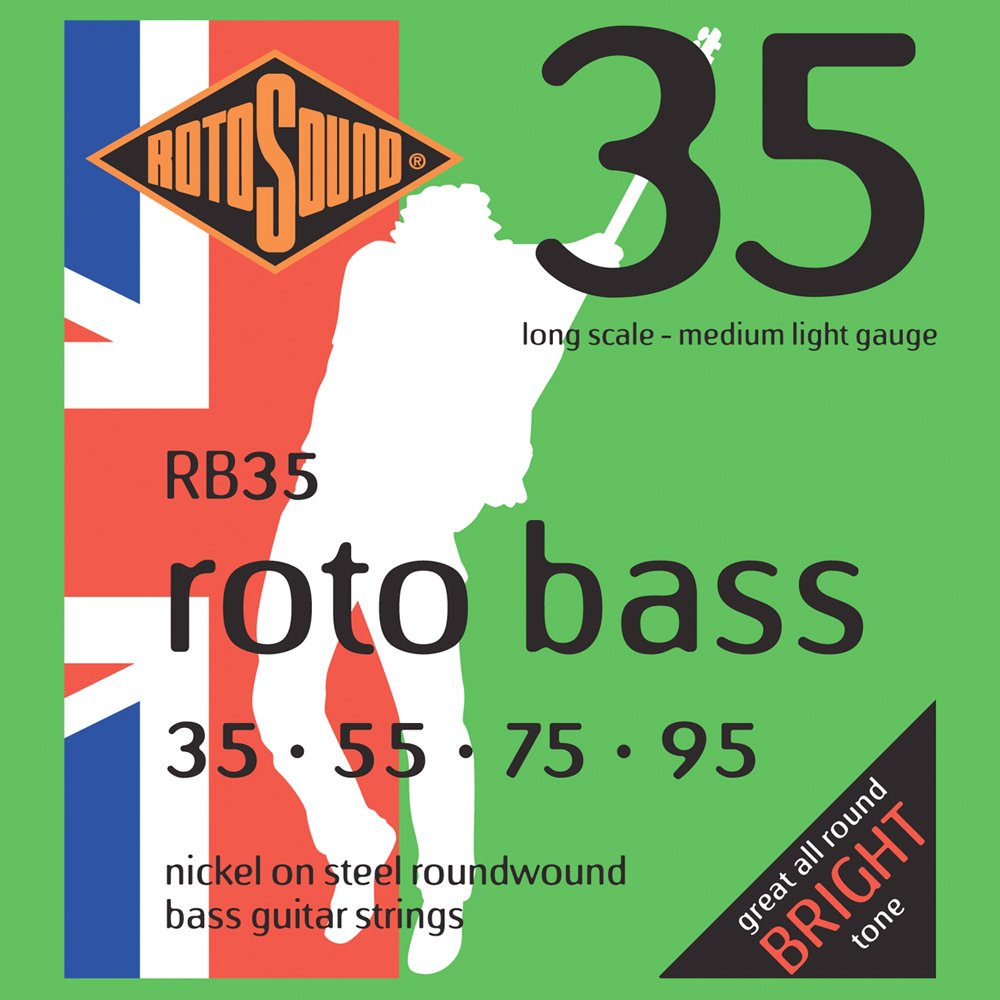 Rotosound RB35 Nickel Medium Light Gauge Roundwound Bass Strings (35 55 75 95) — image 1