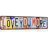 Love You More Sign Vintage Metal Tin Signs Love You More Sign Above Door Street Signs For Home Bar Coffee Wall Art Decor 16 X 4 Inches