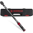 SUERCUP 1/2-Inch Drive Click Torque Wrench - 30-250 Ft.Lb/40.7-339Nm, Dual-Direction Adjustable 72 Tooth Torque Wrench for Product Assembly and Car Repair