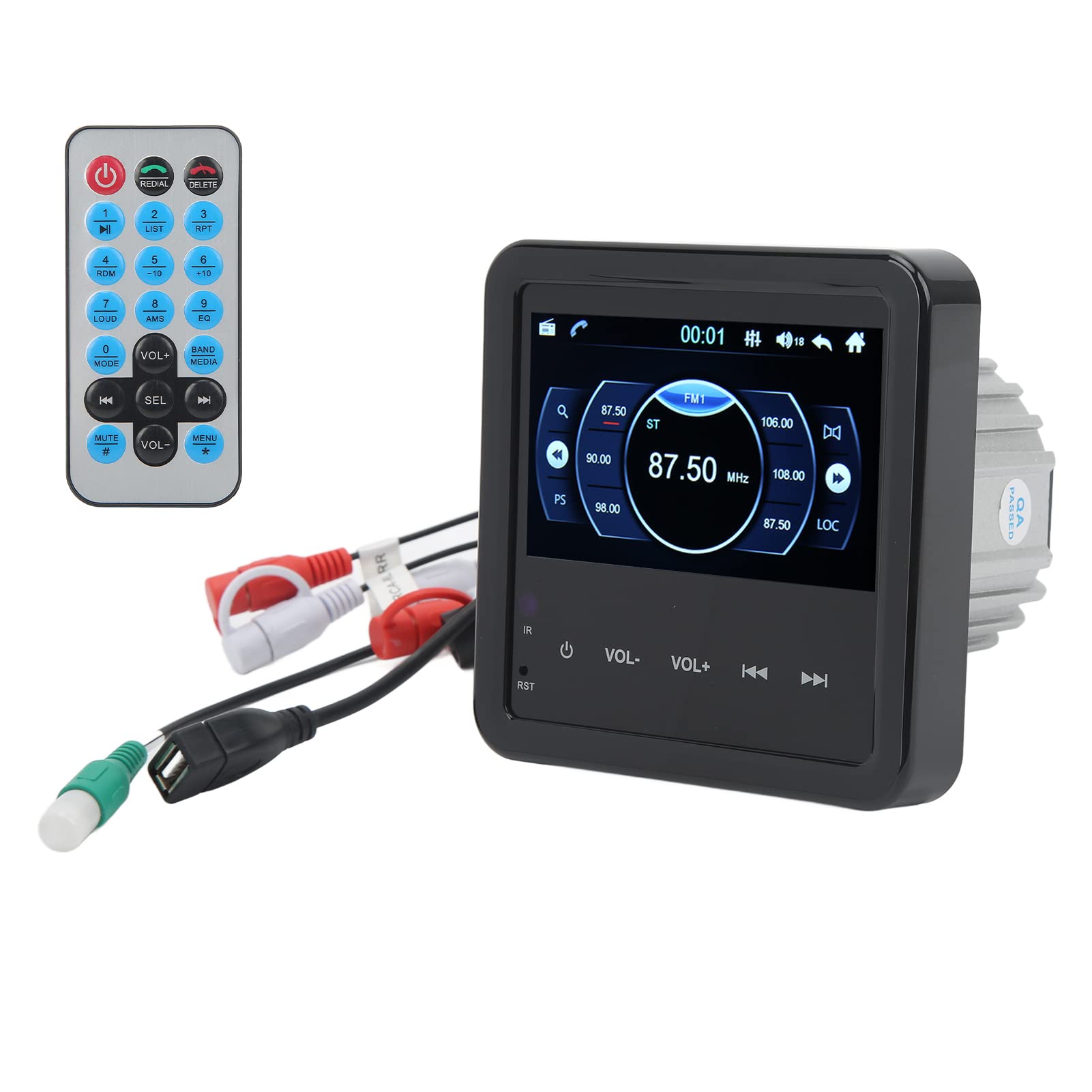 Marine Radio Bluetooth Marine Stereo Receivers Ship/Yacht Parts 5in Bluetooth MP5 Player Car Stereo Receiver FM AM Radio Waterproof Handsfree Calls for Marine Yachts RV Trucks