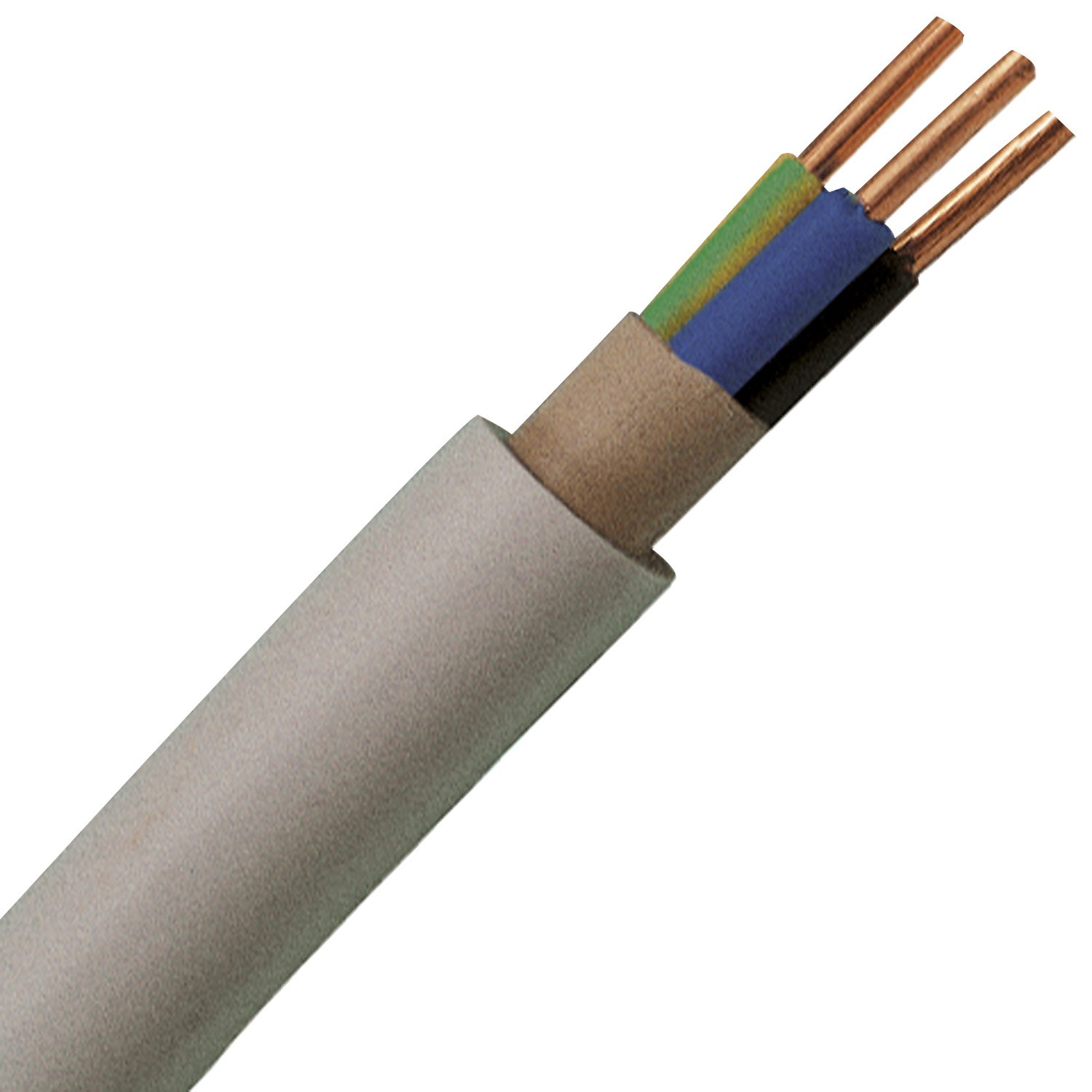 Kopp NYM-J 153105841 Sheathed Cable 3 x 2.5 mm² 5 m Grey