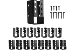 YVHFWOY Concealed Joist Hanger 16PCS,2"x4" Joist Bracket,Framing Bracket,Railing Brackets,Q235B Steel Powder-Coated Joist Hanger Fit for Beam,Swing, Handrail,Fence