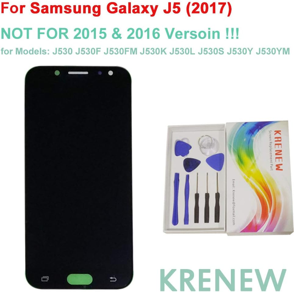 5.2" Touch Screen Replacement Digitizer Glass LCD Display & Repair Assembly for Samsung Galaxy J5 2017 SM-J530 J530F J530FM J530K J530L J530S J530Y J530YM / Galaxy J5 Pro (Black)