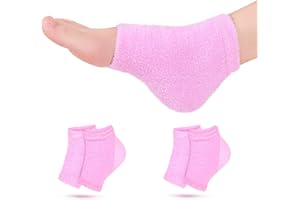 VDFZHL Castor Oil Pack Wrap for Foot, Castor Oil Moisturizing Heel Socks, for Plantar Fasciitis, Cracked Heels - Suitable for Overnight Moisturizing of Feet (Without Essential Oils) (Pink)