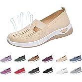 JollyPetal&Twig Orthopedic Shoes for Women,Women Wide Width Breathable Walking Comfortable Slip on Sneakers,Non Slip Arch Support Slip on Shoes