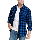 JEETOO Mens Buffalo Plaid Shirts Long Sleeve Flannel Shirt for Men Lumberjack Shirt