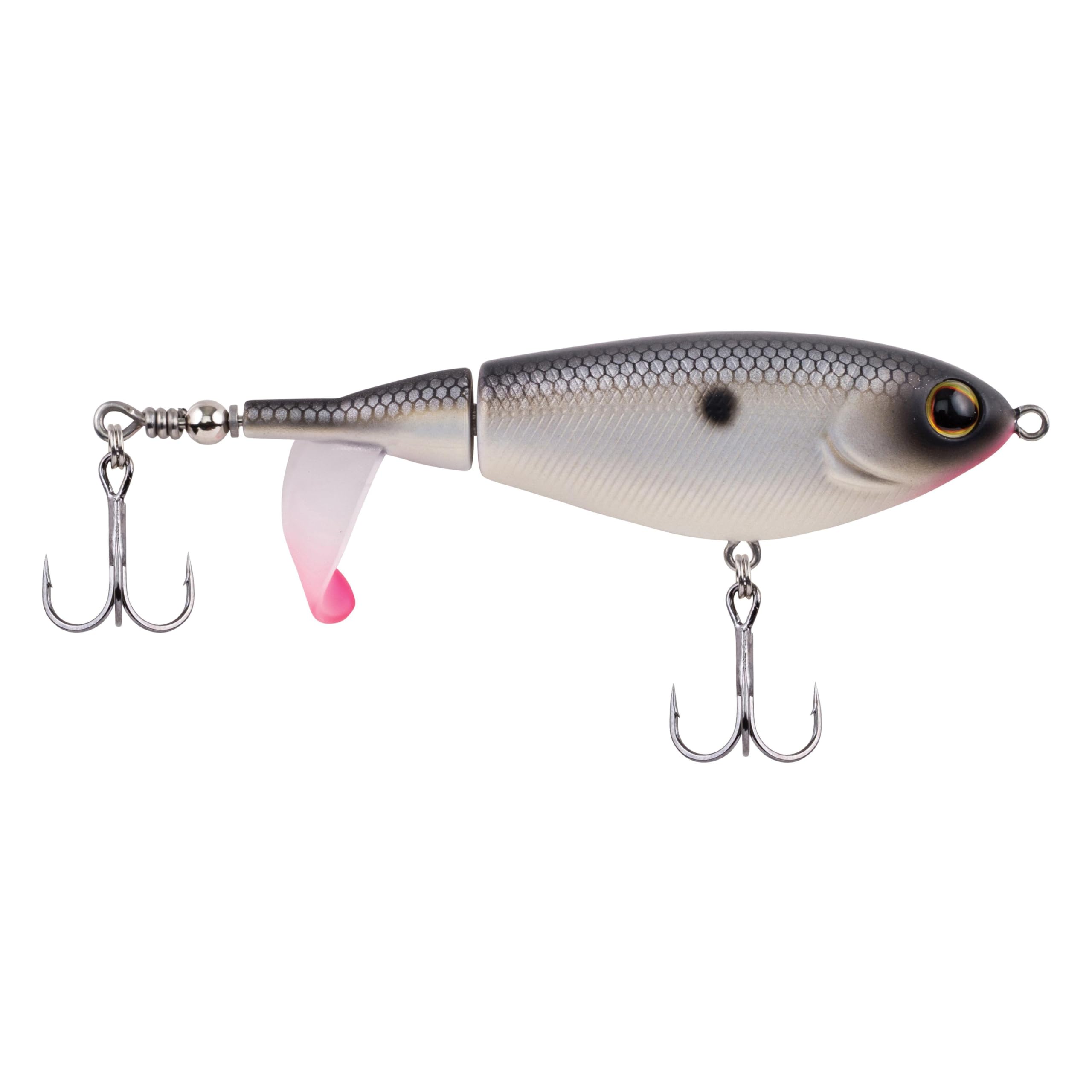 Berkley Choppo Topwater Fishing Lure | Easy-to-Use Prop Bait for Bass & Predatory Fish | Creates Maximum Surface Disturbance & Noise | Durable Cupped Tail | Fusion19™ Hooks | 12 cm | 28 g | MF Shad