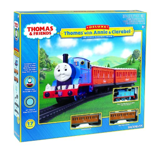 Bachmann Trains - Thomas & Friends Thomas with Annie and Clarabel Ready To Run Electric Train Set - HO Scale