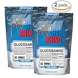 Hard Rhino Glucosamine HCL Powder, 1000 Grams (2.2 Lbs), Unflavored, Lab-Tested, Scoop Included